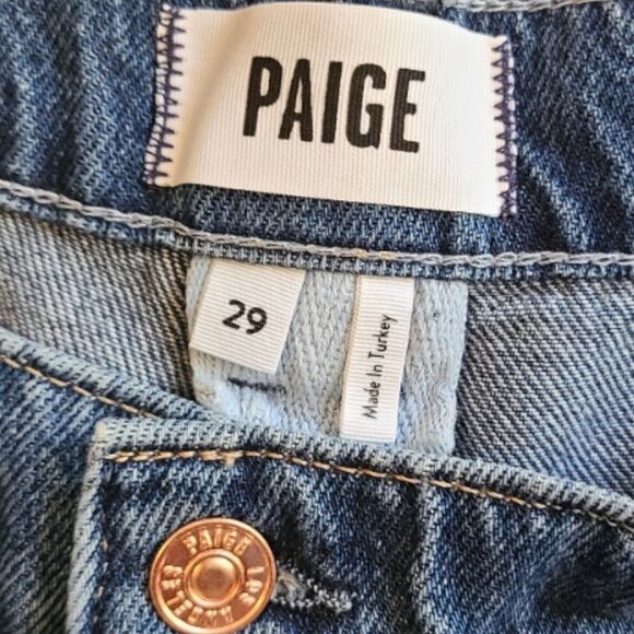 NEW NWOT! PAIGE DENIM PORTIA INSET POCKET FRONT SEAM WIDE LEG JEANS BRONX sz 29 - Picture 7 of 9
